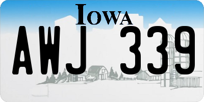 IA license plate AWJ339