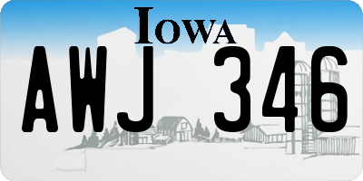 IA license plate AWJ346