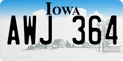 IA license plate AWJ364