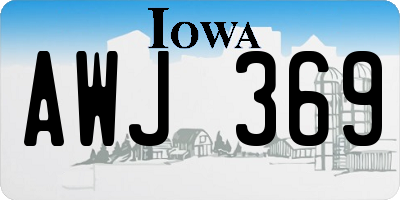 IA license plate AWJ369
