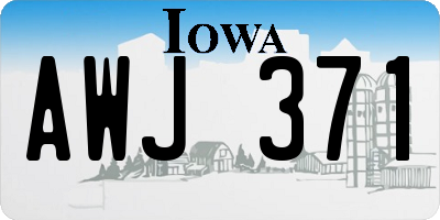 IA license plate AWJ371
