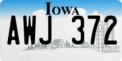 IA license plate AWJ372