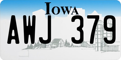 IA license plate AWJ379