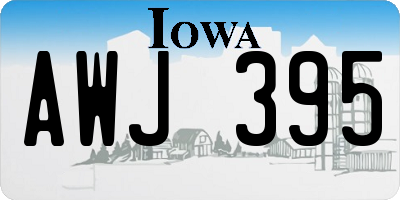 IA license plate AWJ395
