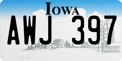IA license plate AWJ397