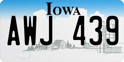 IA license plate AWJ439