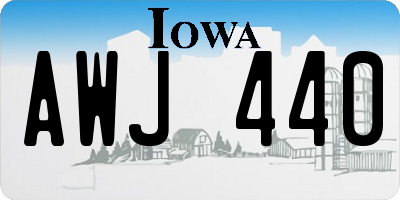 IA license plate AWJ440