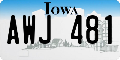 IA license plate AWJ481