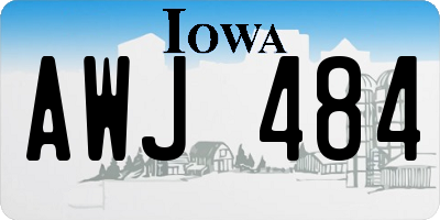 IA license plate AWJ484