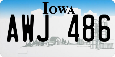 IA license plate AWJ486