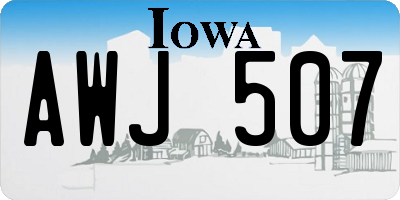 IA license plate AWJ507
