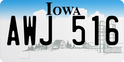 IA license plate AWJ516
