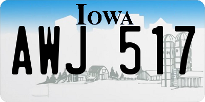 IA license plate AWJ517