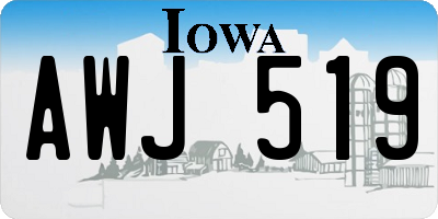 IA license plate AWJ519