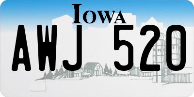 IA license plate AWJ520