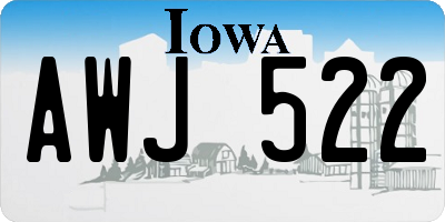 IA license plate AWJ522