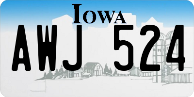 IA license plate AWJ524