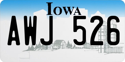 IA license plate AWJ526