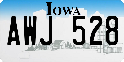 IA license plate AWJ528