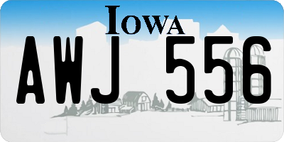 IA license plate AWJ556