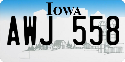IA license plate AWJ558