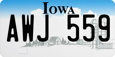 IA license plate AWJ559