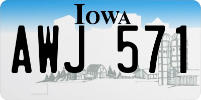 IA license plate AWJ571