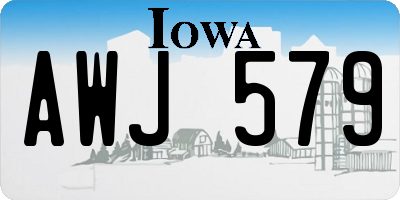 IA license plate AWJ579