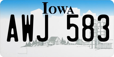 IA license plate AWJ583