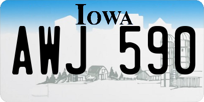 IA license plate AWJ590