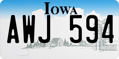IA license plate AWJ594