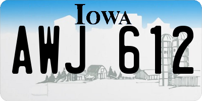 IA license plate AWJ612