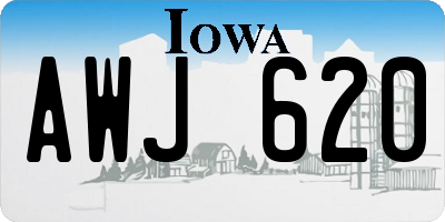 IA license plate AWJ620