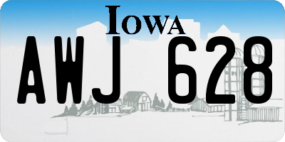 IA license plate AWJ628