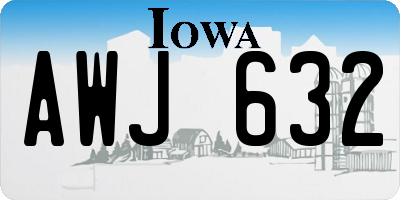 IA license plate AWJ632