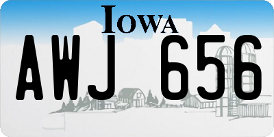 IA license plate AWJ656