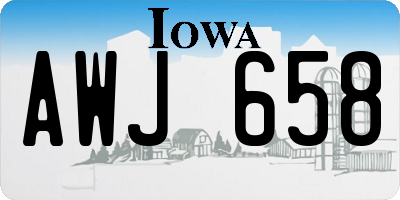 IA license plate AWJ658