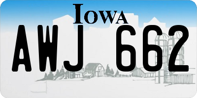 IA license plate AWJ662