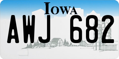 IA license plate AWJ682