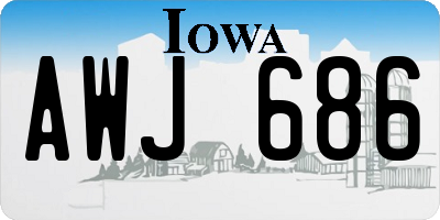 IA license plate AWJ686