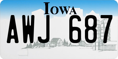 IA license plate AWJ687