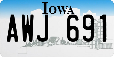 IA license plate AWJ691