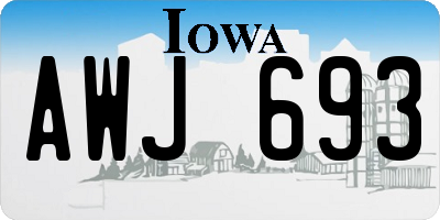 IA license plate AWJ693