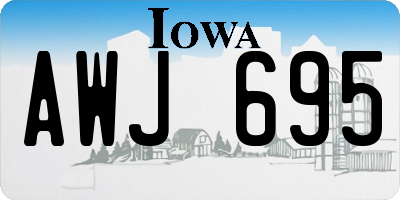 IA license plate AWJ695