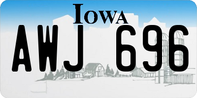 IA license plate AWJ696