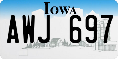 IA license plate AWJ697