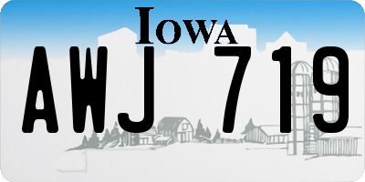 IA license plate AWJ719