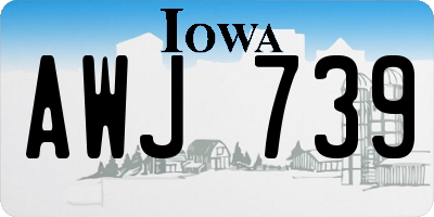 IA license plate AWJ739