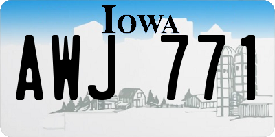 IA license plate AWJ771