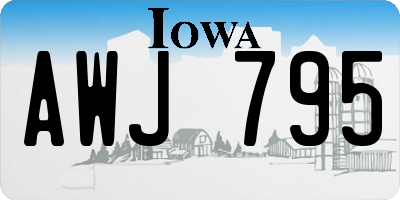 IA license plate AWJ795
